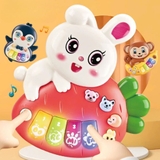 Đồ chơi đàn piano hình thỏ ôm cà rốt cho bé
