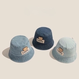 Mũ nón vành jean Lucky hình gấu cho bé