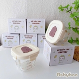 Hủ thủy tinh nắp cài Babyboo chia vạch 210ml