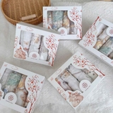 Hộp 4 khăn sữa cotton organic 4 lớp Bubble Tree họa tiết cổ tích