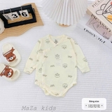 Body chip dài tay in họa tiết Maza kids cho bé
