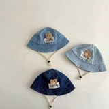 Mũ nón vành jean Lucky hình gấu cho bé