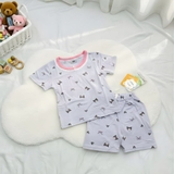 Bộ cộc Tencel kháng khuẩn tag gấu trắng cho bé