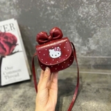 Túi xách Hello Kitty nắp nơ đeo chéo cho bé gái