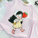 Bộ cộc thun lạnh Minwoo Baby in hoạt hình cho bé