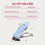 Ghế nhún kiêm bập bênh Love Baby vải cotton cho bé