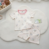 Bộ cộc Tencel kháng khuẩn tag gấu trắng cho bé