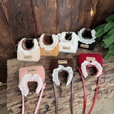 Túi xách Pit Crew lông cừu viền ren cho bé gái