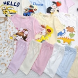 Bộ cộc thun lạnh Minwoo Baby in hoạt hình cho bé