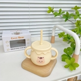 Cốc tập hút silicon Cocobear 1 nắp cho bé