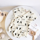 Bộ kimono cộc tay LP mom chất xô musilin