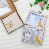 Chăn thêu gấu thỏ Bunny cho bé