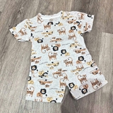 Bộ cộc tay cotton họa tiết động vật cho bé trai