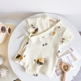 Bộ kimono cộc tay LP mom chất xô musilin