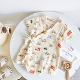 Bộ kimono cộc tay LP mom chất xô musilin
