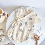 Bộ kimono cộc tay LP mom chất xô musilin