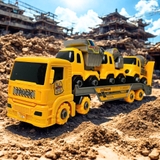 Hộp xe chở xe công trình cho bé