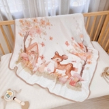 Khăn tắm xô xù 6 lớp bo viền họa tiết cổ tích