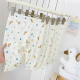 Bộ dài sơ sinh cài chéo MĐ Kids nền kem in họa tiết