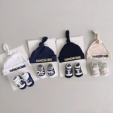Set vớ nón chóp Chicbaby thêu chữ handsome cá tính