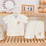 Bộ cộc tay sơ sinh cài chéo Himom