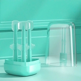 Set hộp 3 bàn chải đánh răng silicone 3 giai đoạn cho bé từ 0-18M