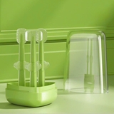 Set hộp 3 bàn chải đánh răng silicone 3 giai đoạn cho bé từ 0-18M
