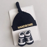 Set vớ nón chóp Chicbaby thêu chữ handsome cá tính