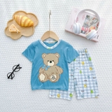 Bộ tay ngắn quần lửng thun lạnh Minkymom in hình cho bé