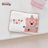 Gối xô mỏng muslin Bunny hạt đậu họa tiết hoạt hình