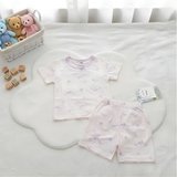 Bộ cộc Tencel kháng khuẩn tag gấu trắng cho bé