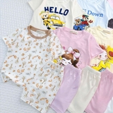 Bộ cộc thun lạnh Minwoo Baby in hoạt hình cho bé