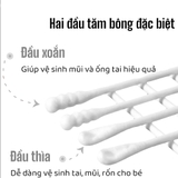 Tăm bông sơ sinh 2 đầu Misan cho bé