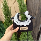 Túi xách Pit Crew lông cừu viền ren cho bé gái