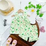 Bộ đùi cổ sen tay sát nách thun lạnh cho bé