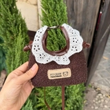 Túi xách Pit Crew lông cừu viền ren cho bé gái