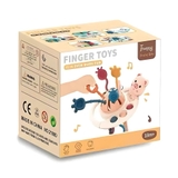 Đồ chơi dây rút gặm nứu đa năng 5in1 Finger Toys cho bé