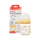 Bình sữa cổ rộng PPSU Pigeon Softouch họa tiết