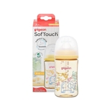 Bình sữa cổ rộng PPSU Pigeon Softouch họa tiết
