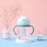 Bình nước nắp bật tròn in hình thú đáng yêu