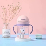 Bình nước nắp bật tròn in hình thú đáng yêu