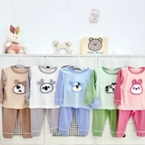 Bộ tay dài quần dài Dokiimi hình động vật 3D phối viền