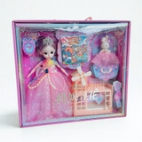 Hộp đồ chơi búp bê giường kèm sticker cho bé