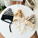 Nón mũ len cột dây HienBaby kẻ sọc