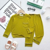 Bộ dài thun lạnh Minkymom trơn túi viền