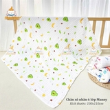 Khăn tắm xô nhăn 6 lớp Manny không viền in họa tiết