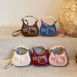 Túi xách Hello Kitty Houin quai ren kèm dây đeo cho bé