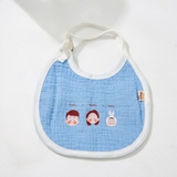 Yếm dây cúc bấm xô muslin Chang Baby cho bé