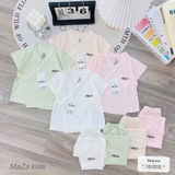 Bộ áo cộc quần dài kimono sơ sinh Maza Kids