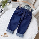 Quần bò chỉ nổi basic Bear love cho bé